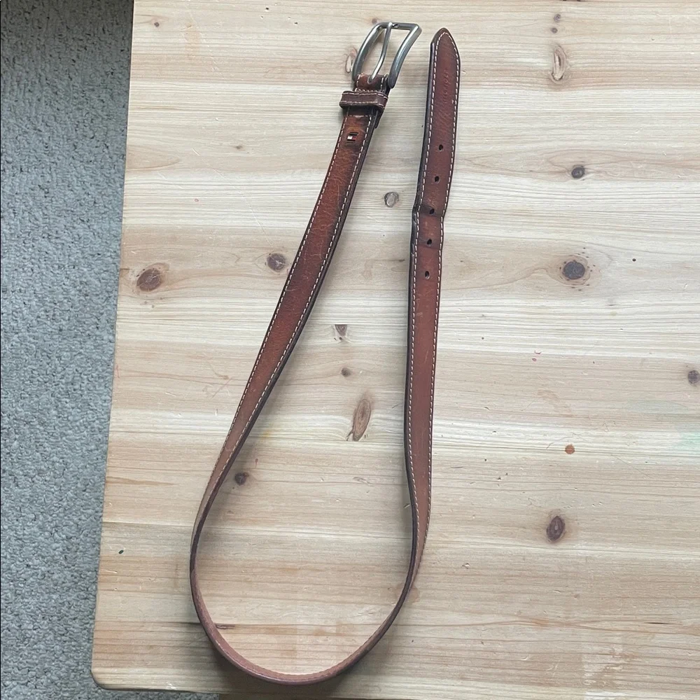 Hilfiger Brown Leather Men's Belt